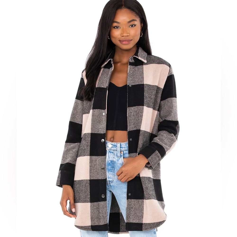 BB Dakota Steve Madden Plaid Shacket size small
